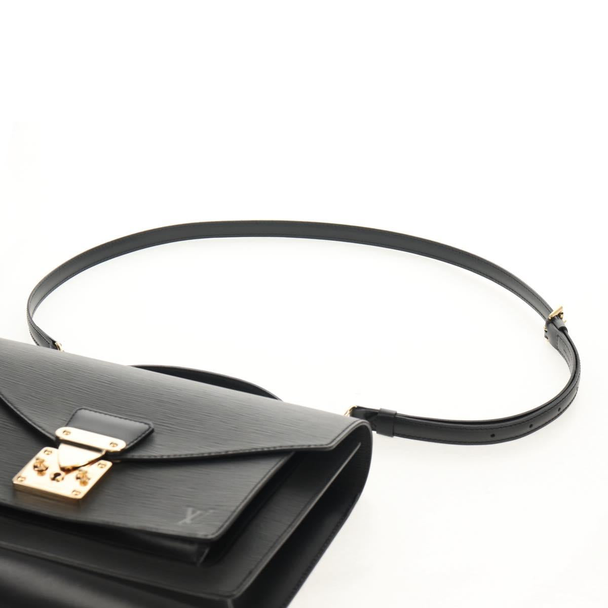 LOUIS VUITTON Epi Monceau 28 Hand Bag Black M52122 LV Auth mr1592V