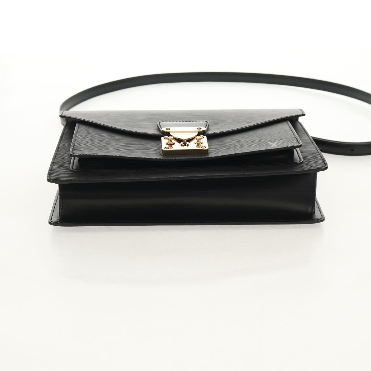 LOUIS VUITTON Epi Monceau 28 Hand Bag Black M52122 LV Auth mr1592V
