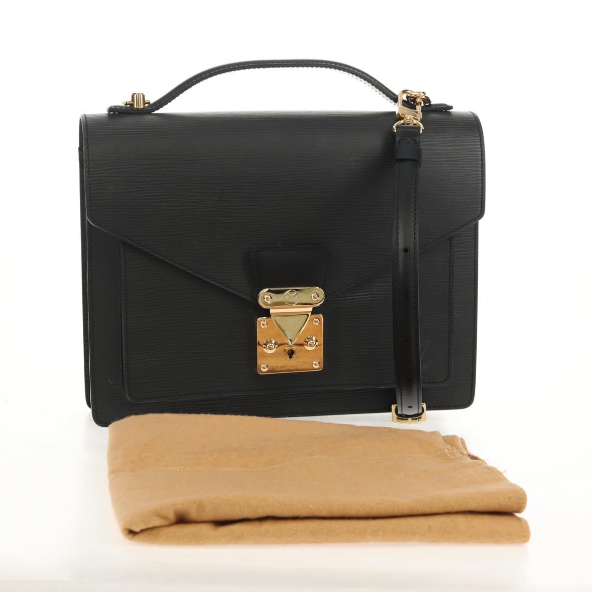 LOUIS VUITTON Epi Monceau 28 Hand Bag Black M52122 LV Auth mr1592V