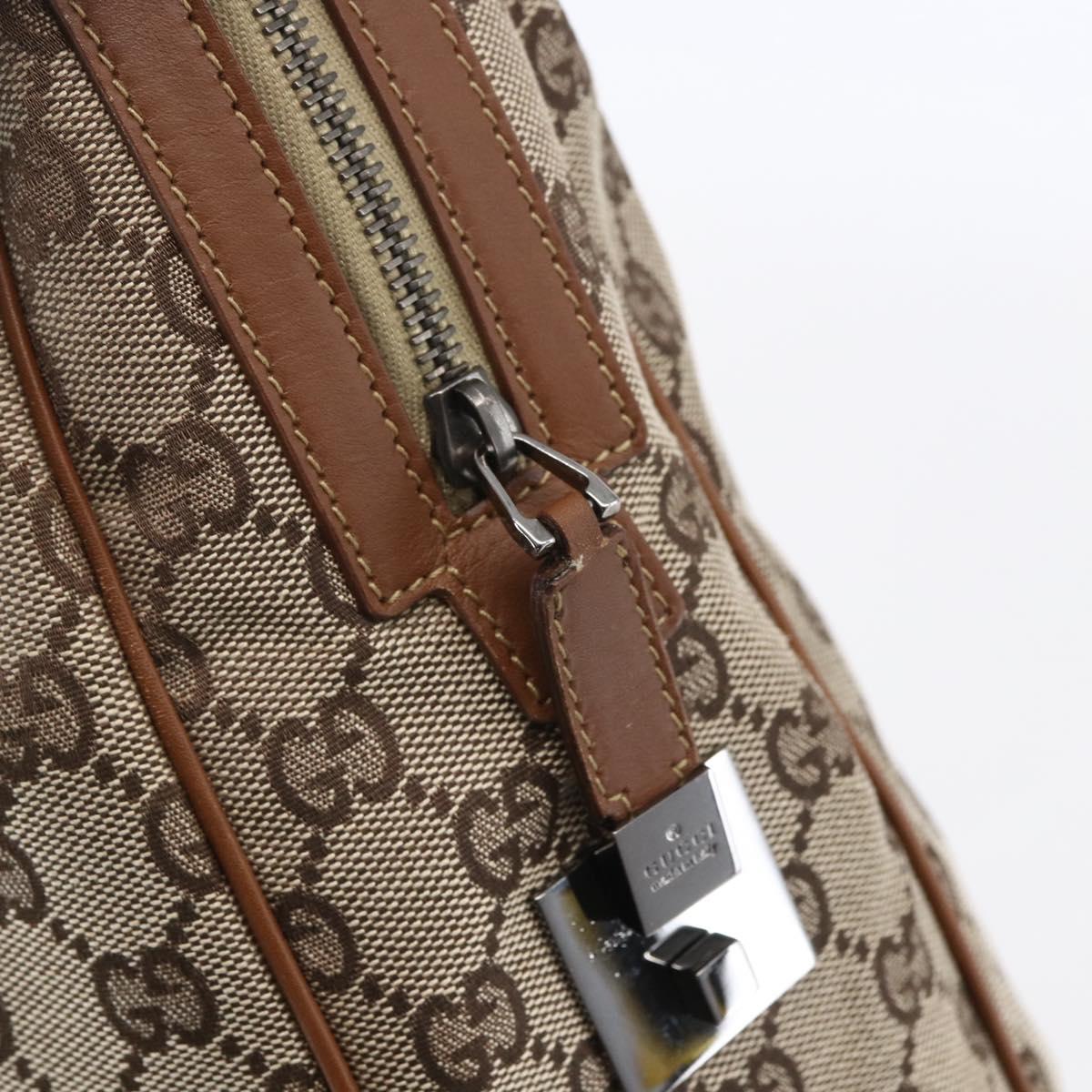 GUCCI GG Canvas Web Sherry Line special edition Hand Bag Beige Gold Auth mr1598