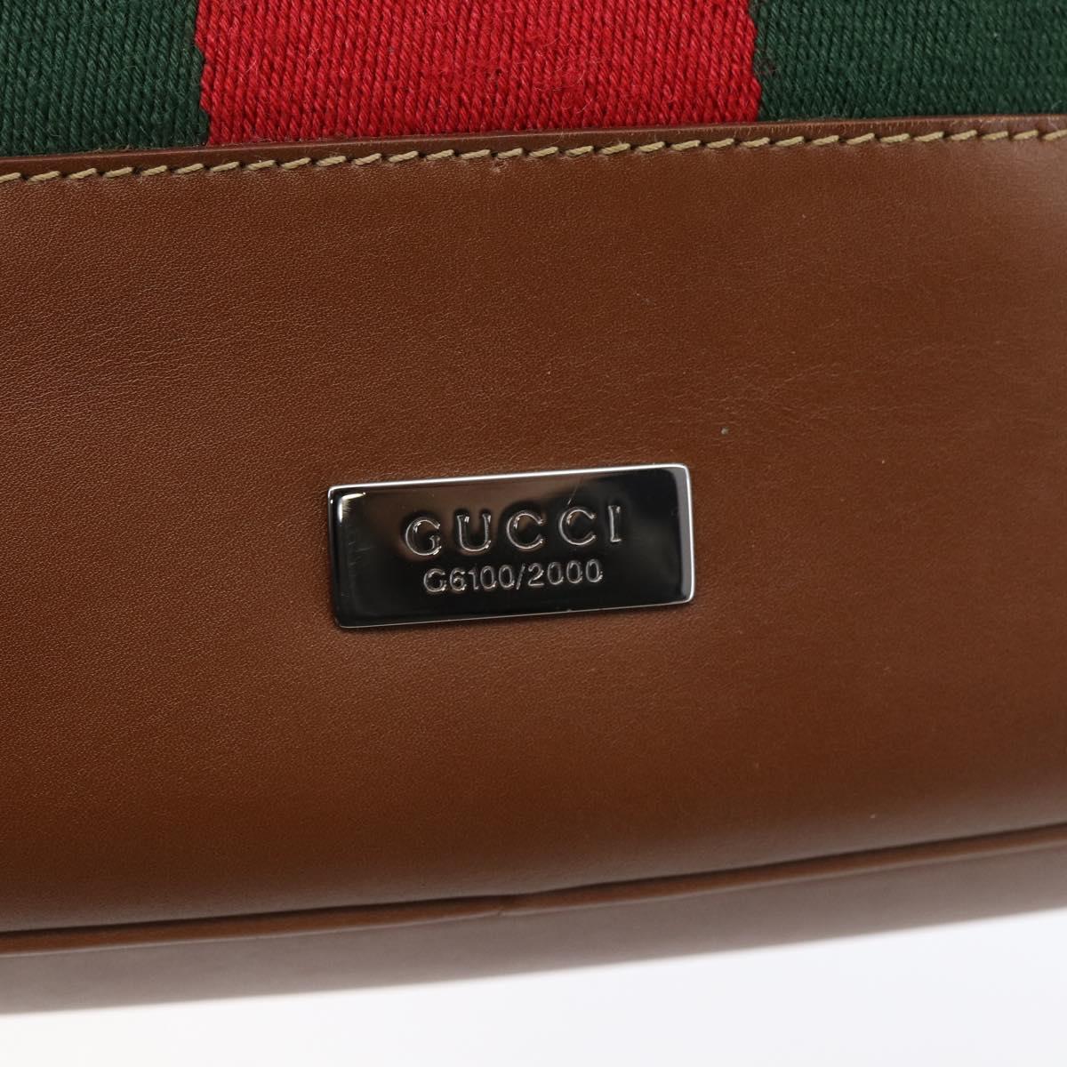 GUCCI GG Canvas Web Sherry Line special edition Hand Bag Beige Gold Auth mr1598