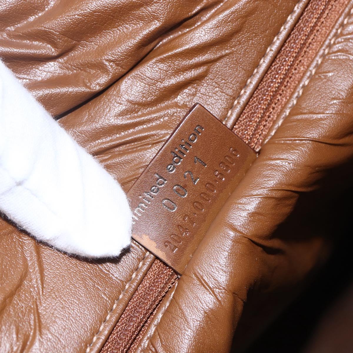 GUCCI GG Canvas Web Sherry Line special edition Hand Bag Beige Gold Auth mr1598