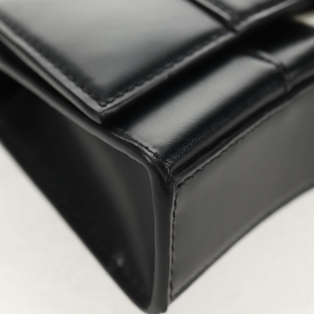 BALENCIAGA Adidas collaboration Chain Bag Leather Black 656050 Auth mr1601M