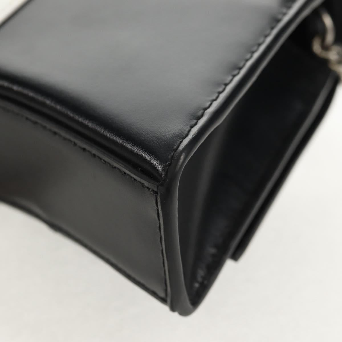 BALENCIAGA Adidas collaboration Chain Bag Leather Black 656050 Auth mr1601M