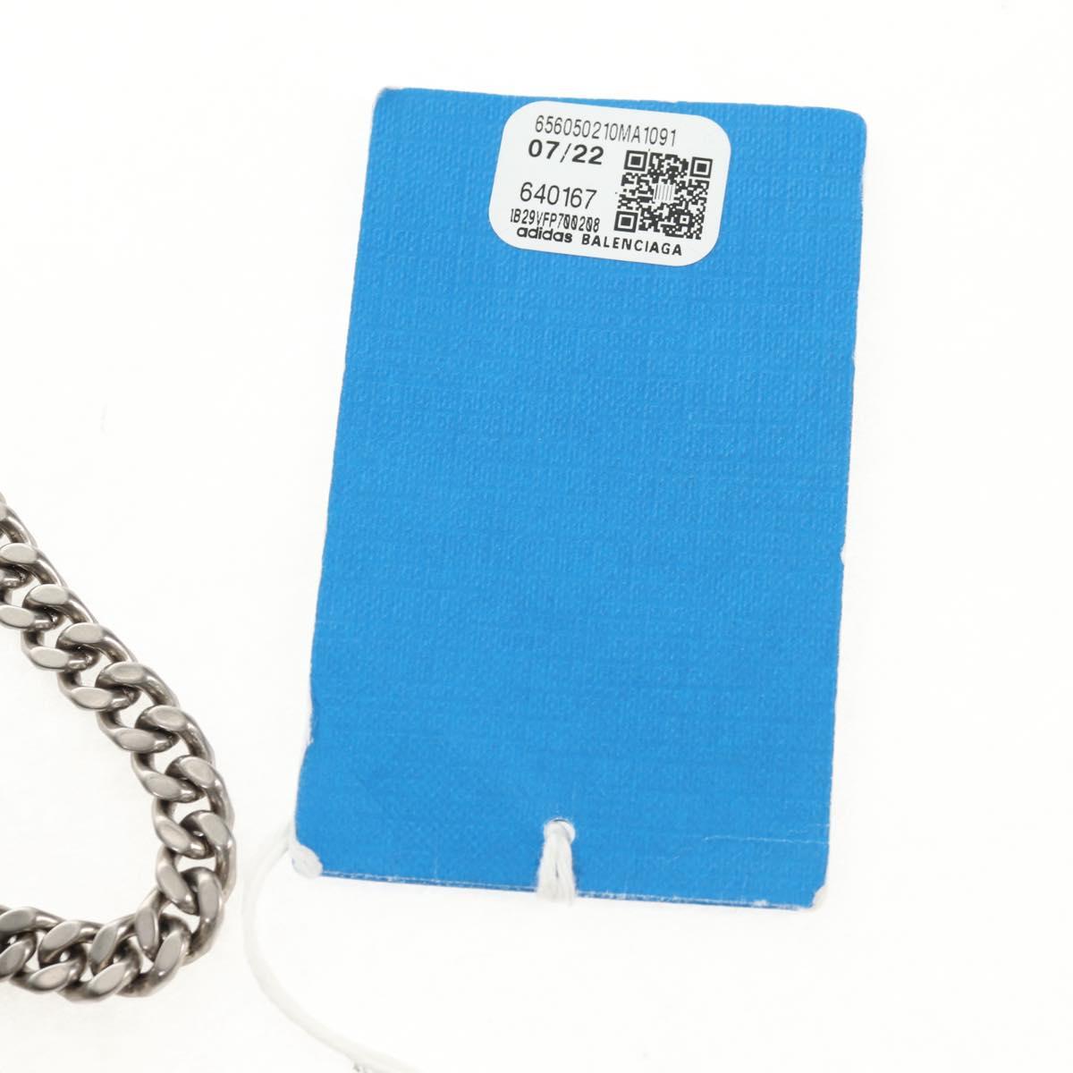 BALENCIAGA Adidas collaboration Chain Bag Leather Black 656050 Auth mr1601M