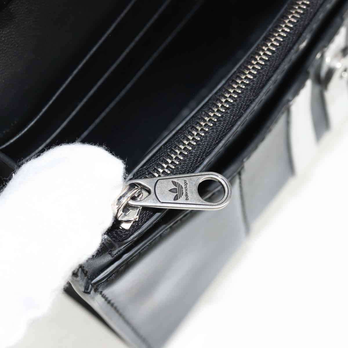 BALENCIAGA Adidas collaboration Chain Bag Leather Black 656050 Auth mr1601M