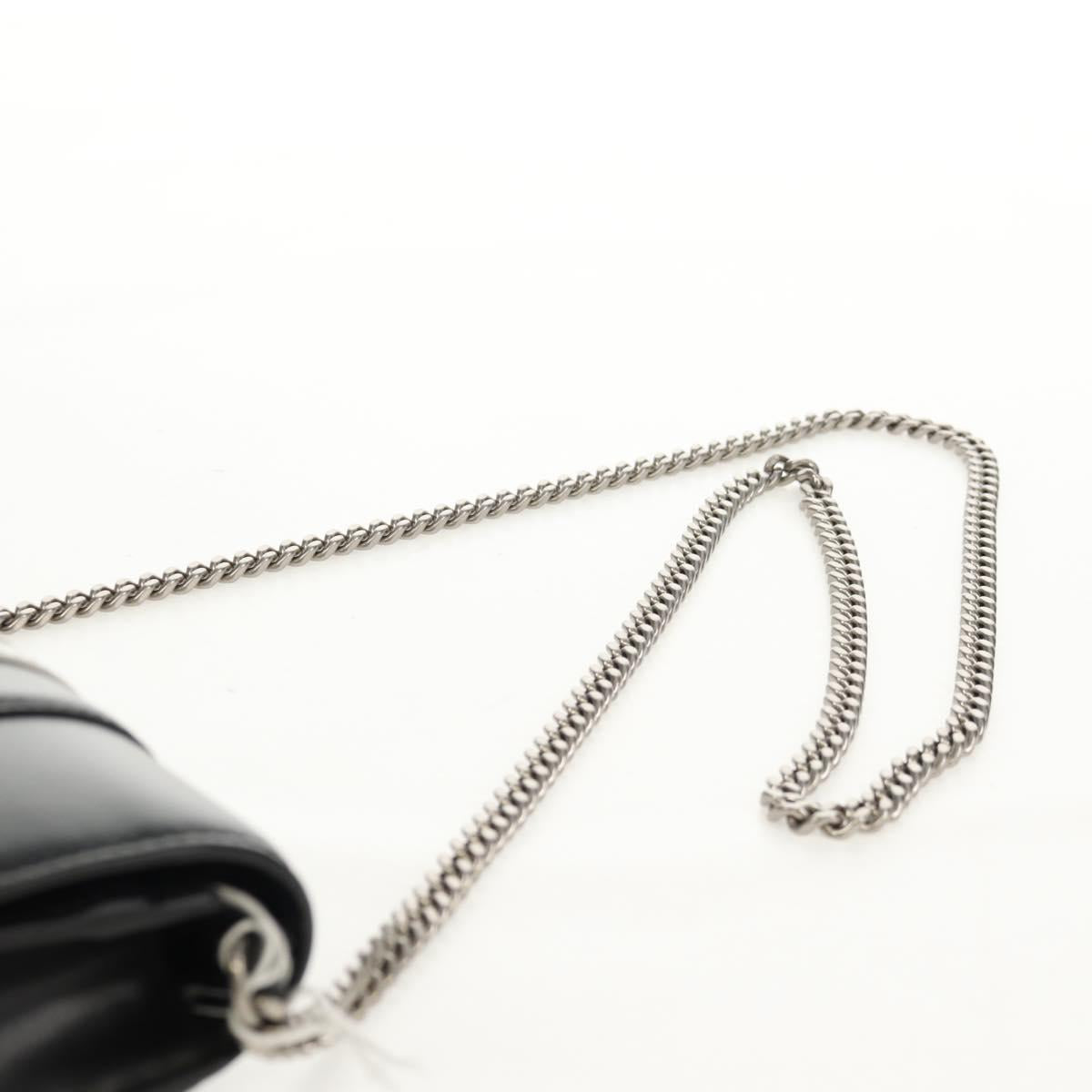 BALENCIAGA Adidas collaboration Chain Bag Leather Black 656050 Auth mr1601M