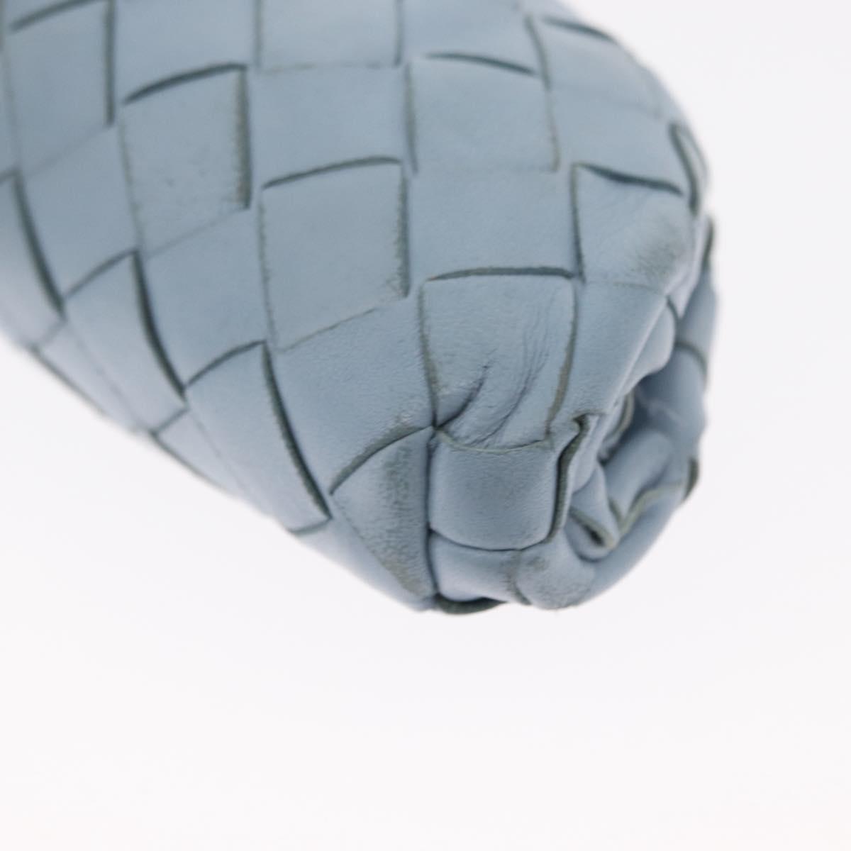 BOTTEGA VENETA INTRECCIATO Mini The Pouch Leather Light Blue Auth mr1604