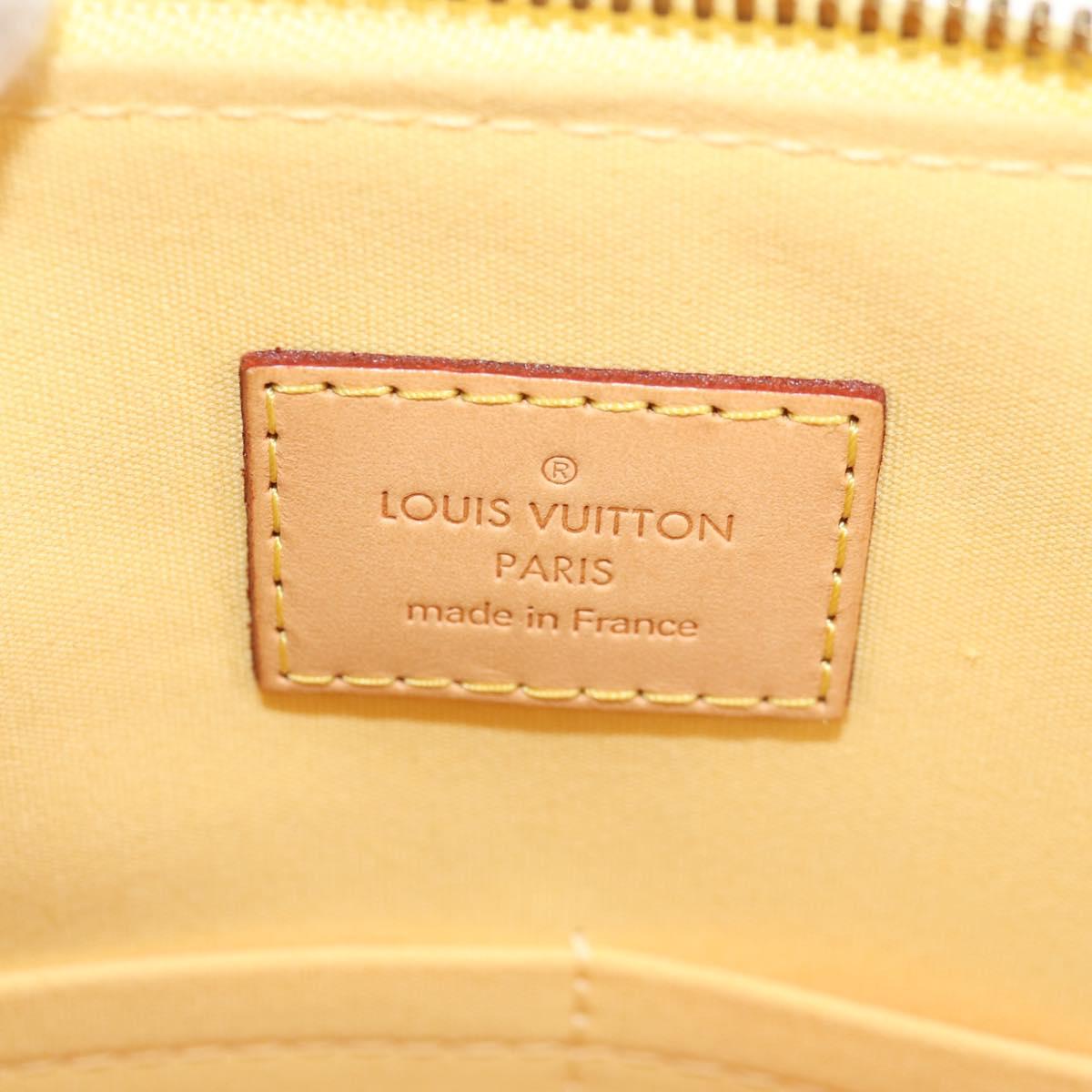 LOUIS VUITTON Monogram Vernis Alma PM Bag Yellow Citrin M90101 LV Auth mr1608A