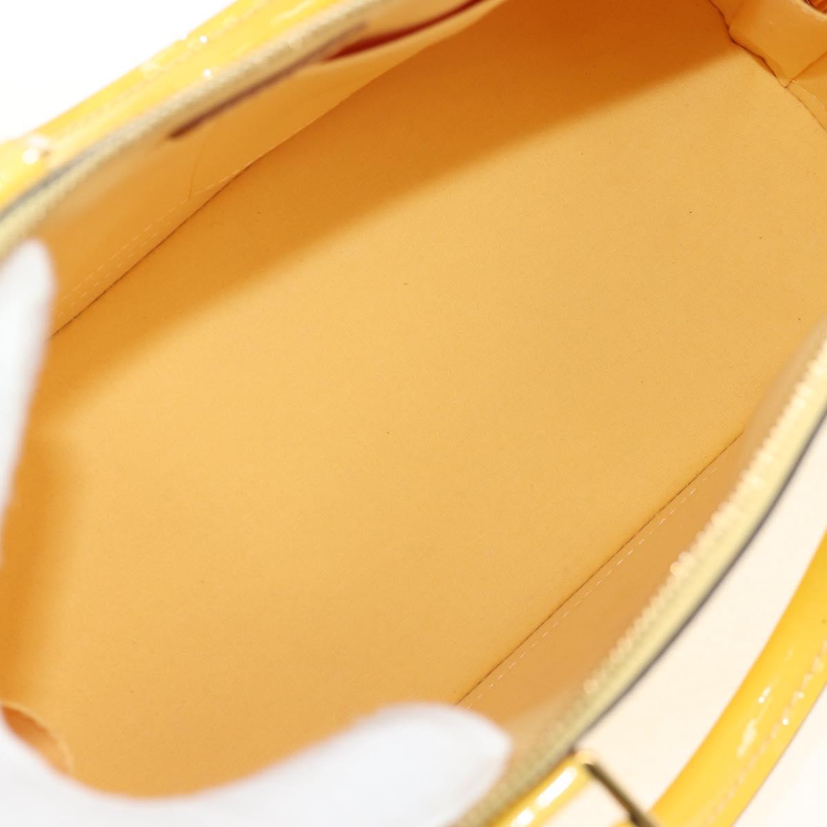 LOUIS VUITTON Monogram Vernis Alma PM Bag Yellow Citrin M90101 LV Auth mr1608A