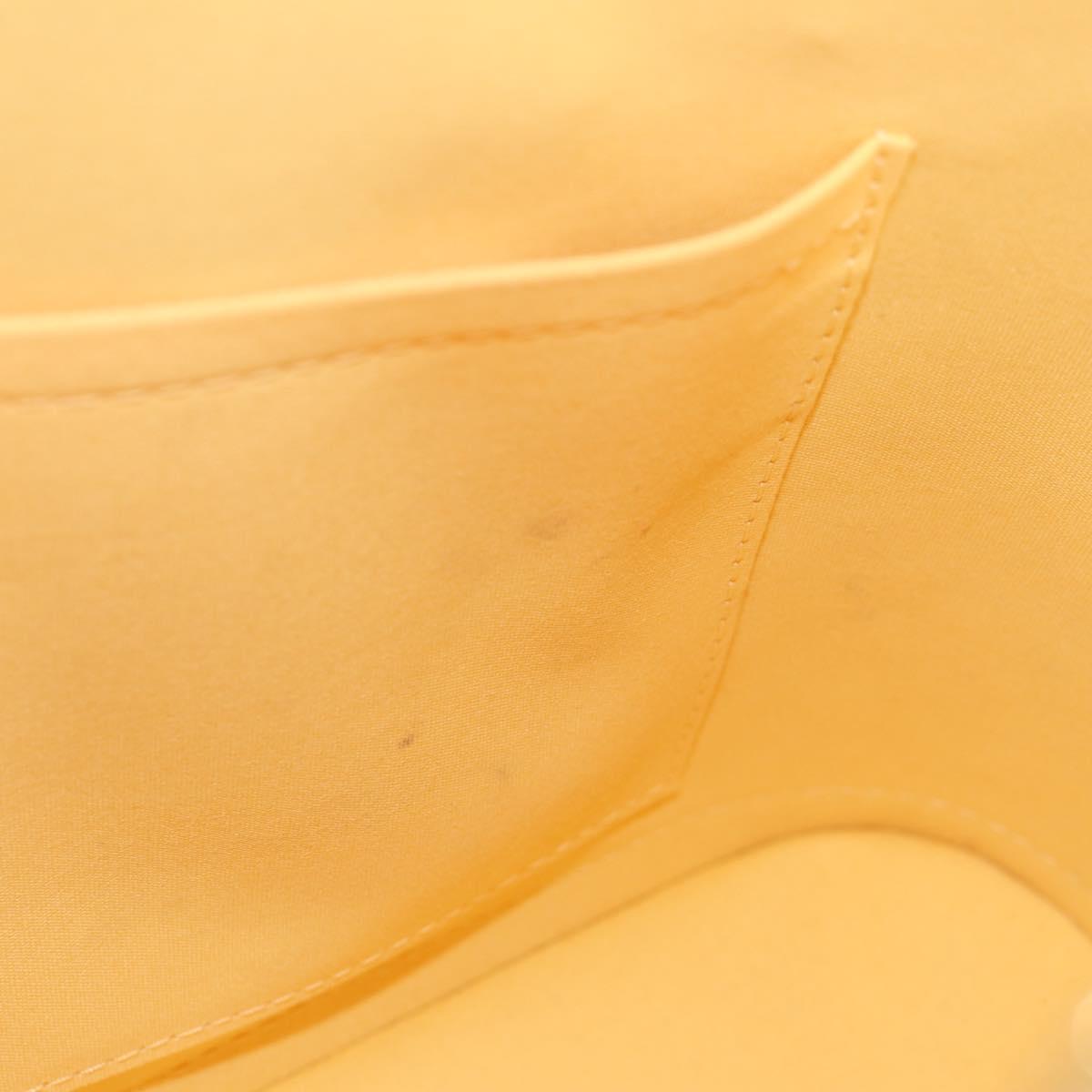 LOUIS VUITTON Monogram Vernis Alma PM Bag Yellow Citrin M90101 LV Auth mr1608A