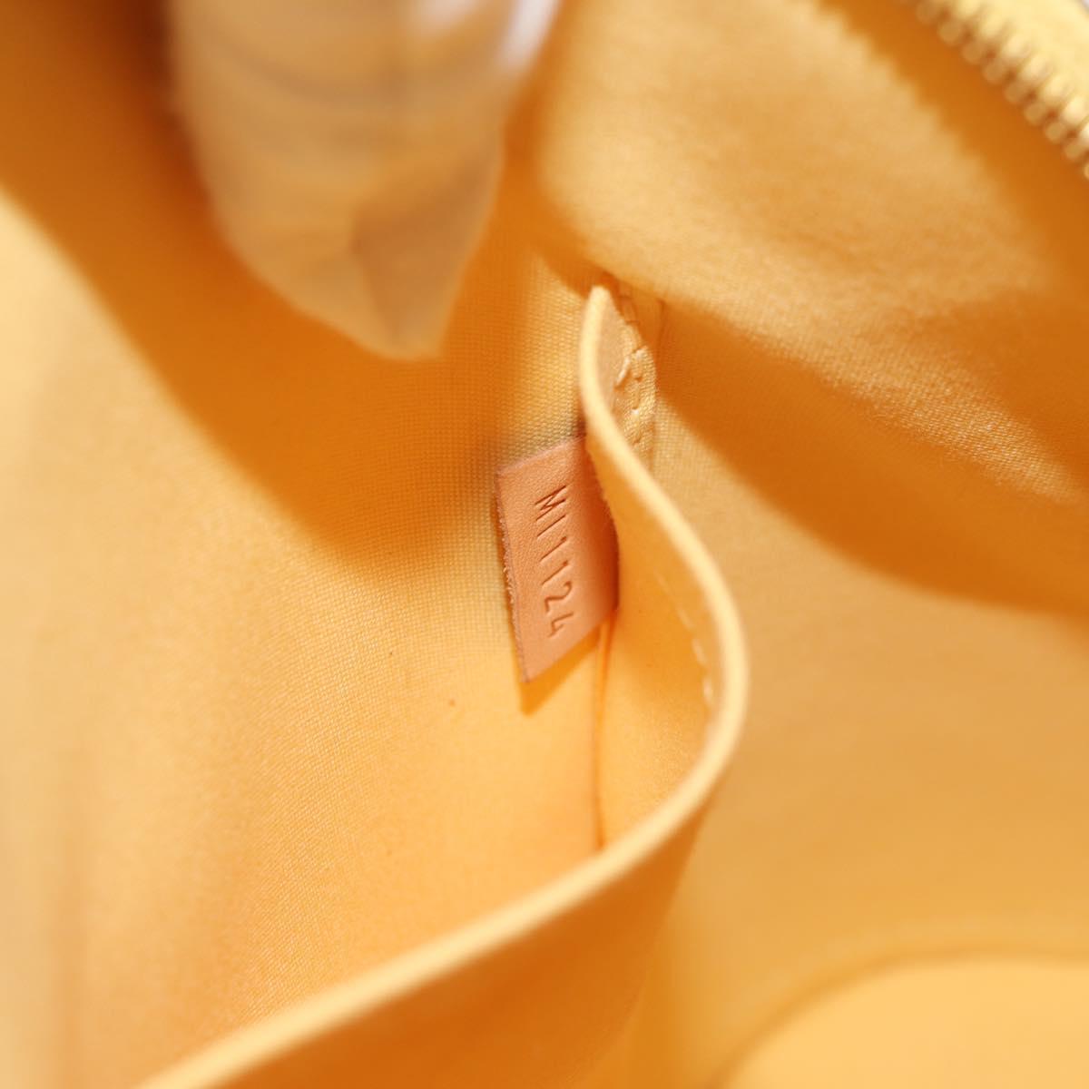LOUIS VUITTON Monogram Vernis Alma PM Bag Yellow Citrin M90101 LV Auth mr1608A