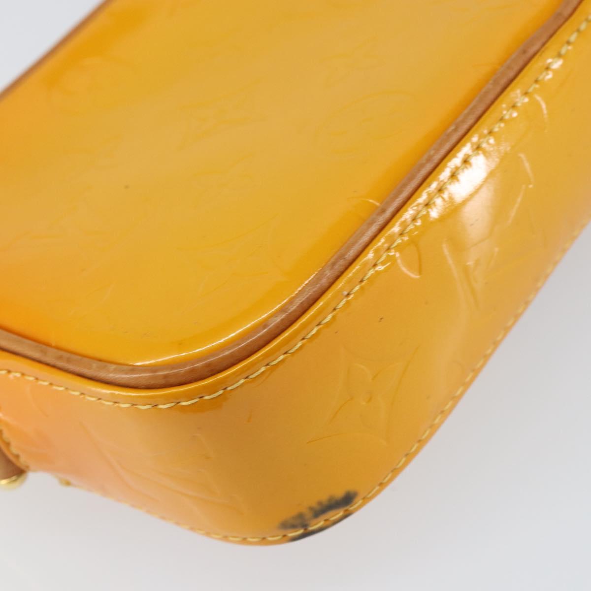 LOUIS VUITTON Monogram Vernis Christy MM Shoulder Bag Jaune M91108 Auth mr1610