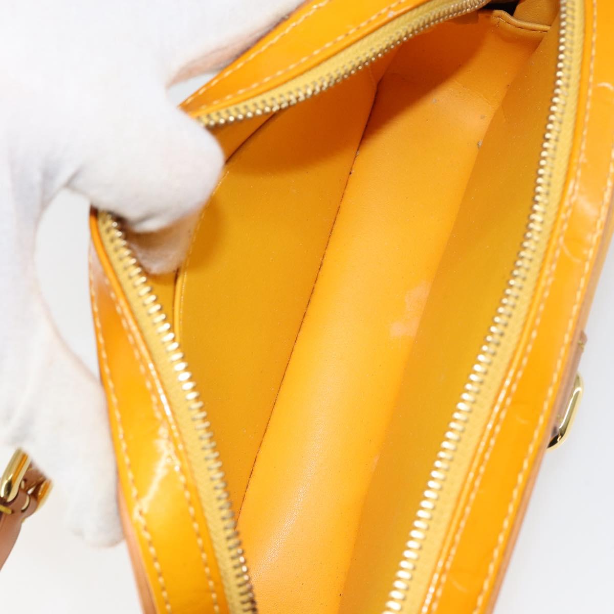 LOUIS VUITTON Monogram Vernis Christy MM Shoulder Bag Jaune M91108 Auth mr1610