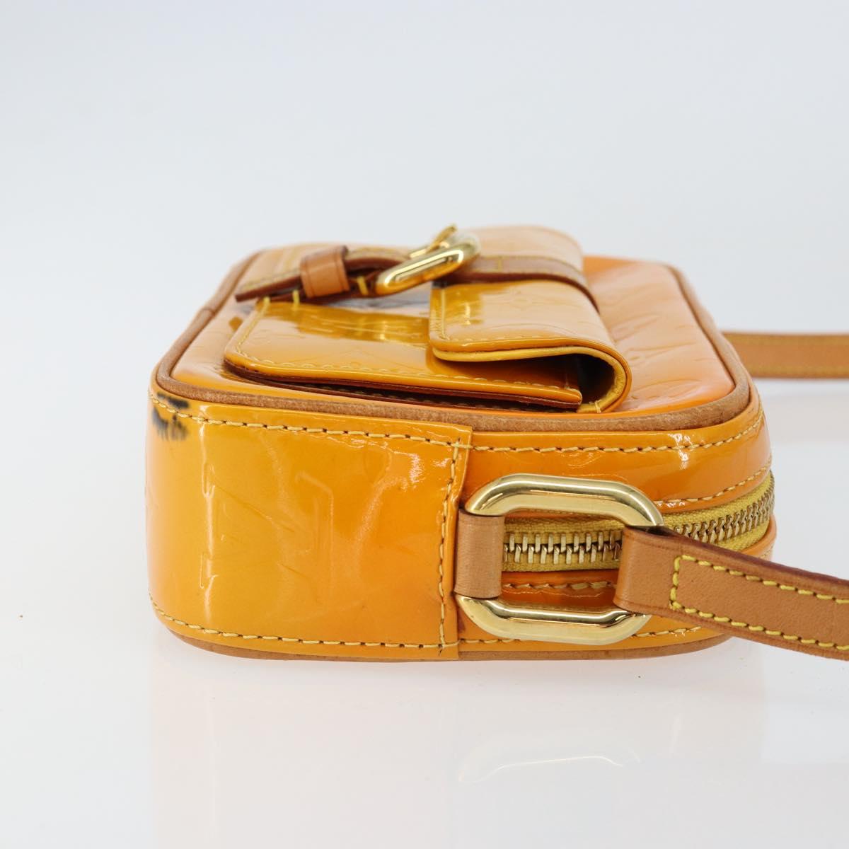 LOUIS VUITTON Monogram Vernis Christy MM Shoulder Bag Jaune M91108 Auth mr1610