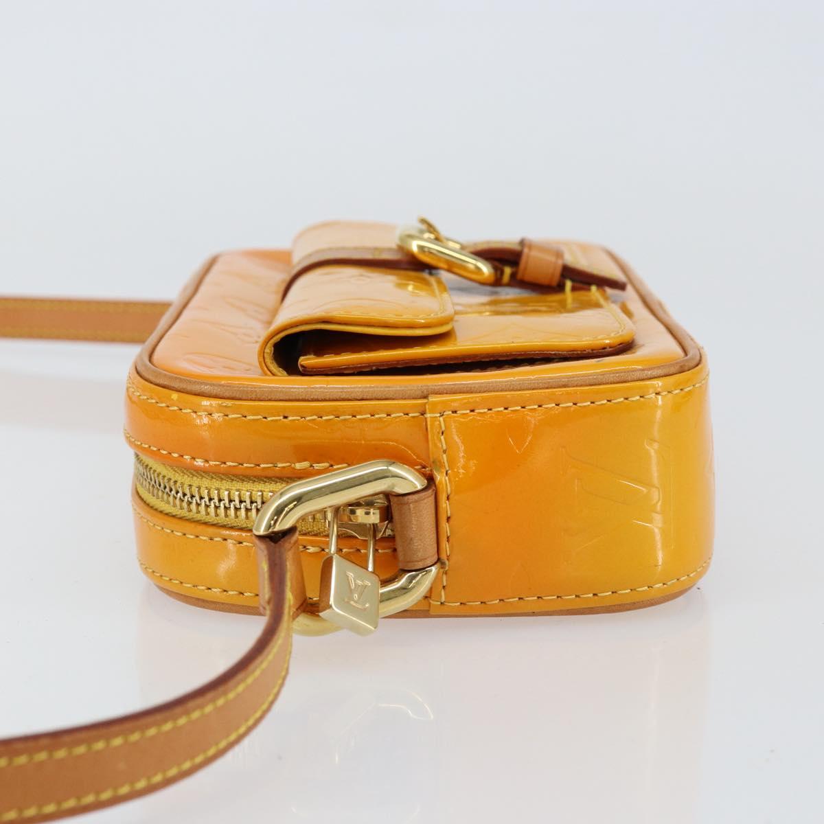 LOUIS VUITTON Monogram Vernis Christy MM Shoulder Bag Jaune M91108 Auth mr1610