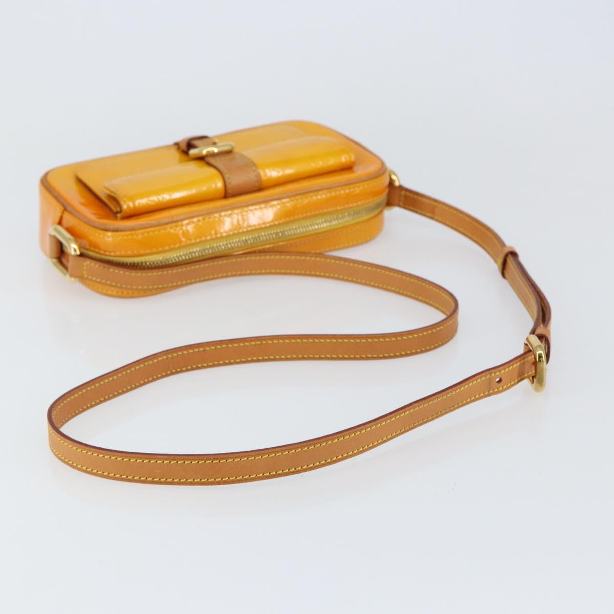 LOUIS VUITTON Monogram Vernis Christy MM Shoulder Bag Jaune M91108 Auth mr1610