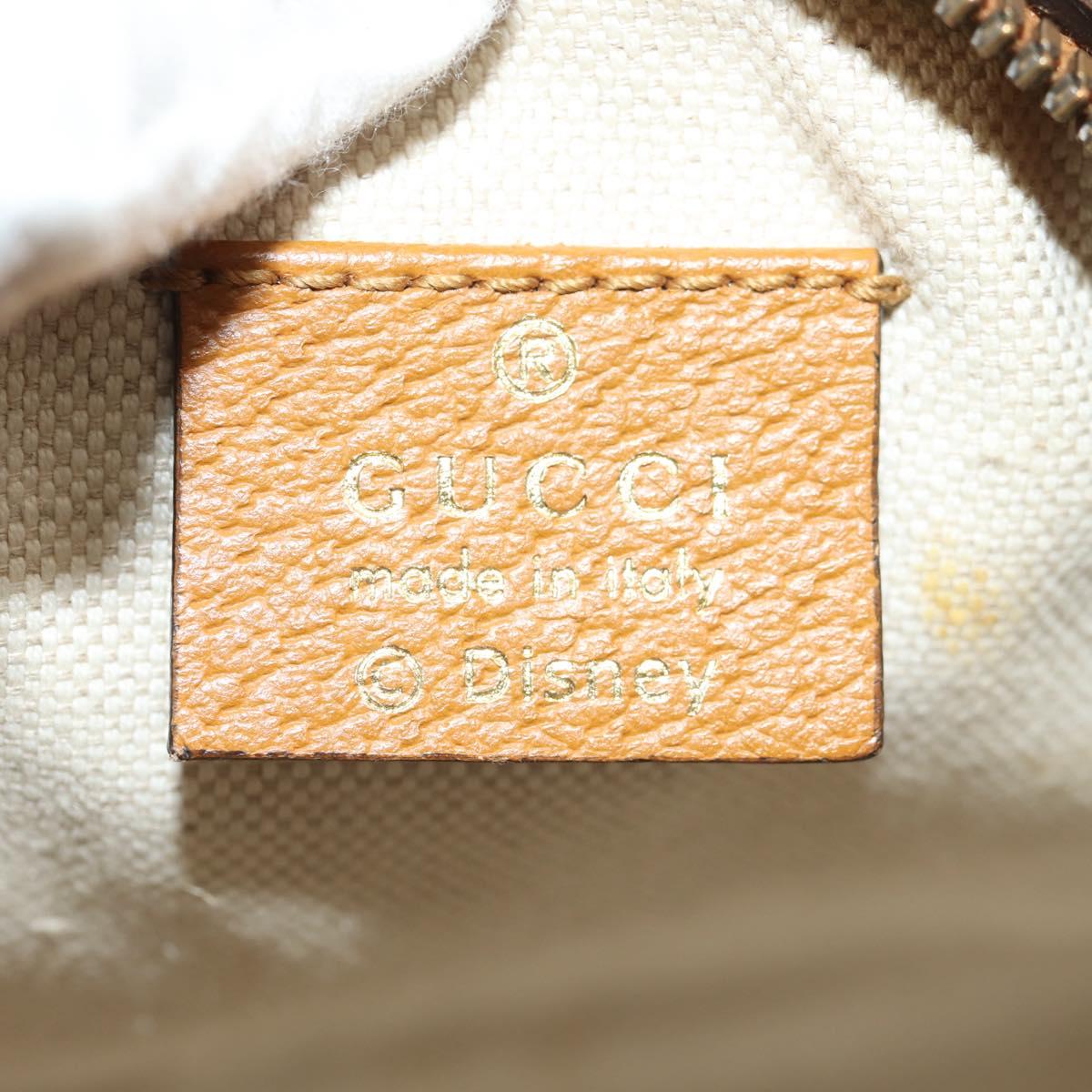 GUCCI Micro GG Supreme Disney Collaboration Bag PVC Beige 603938 Auth mr1612A