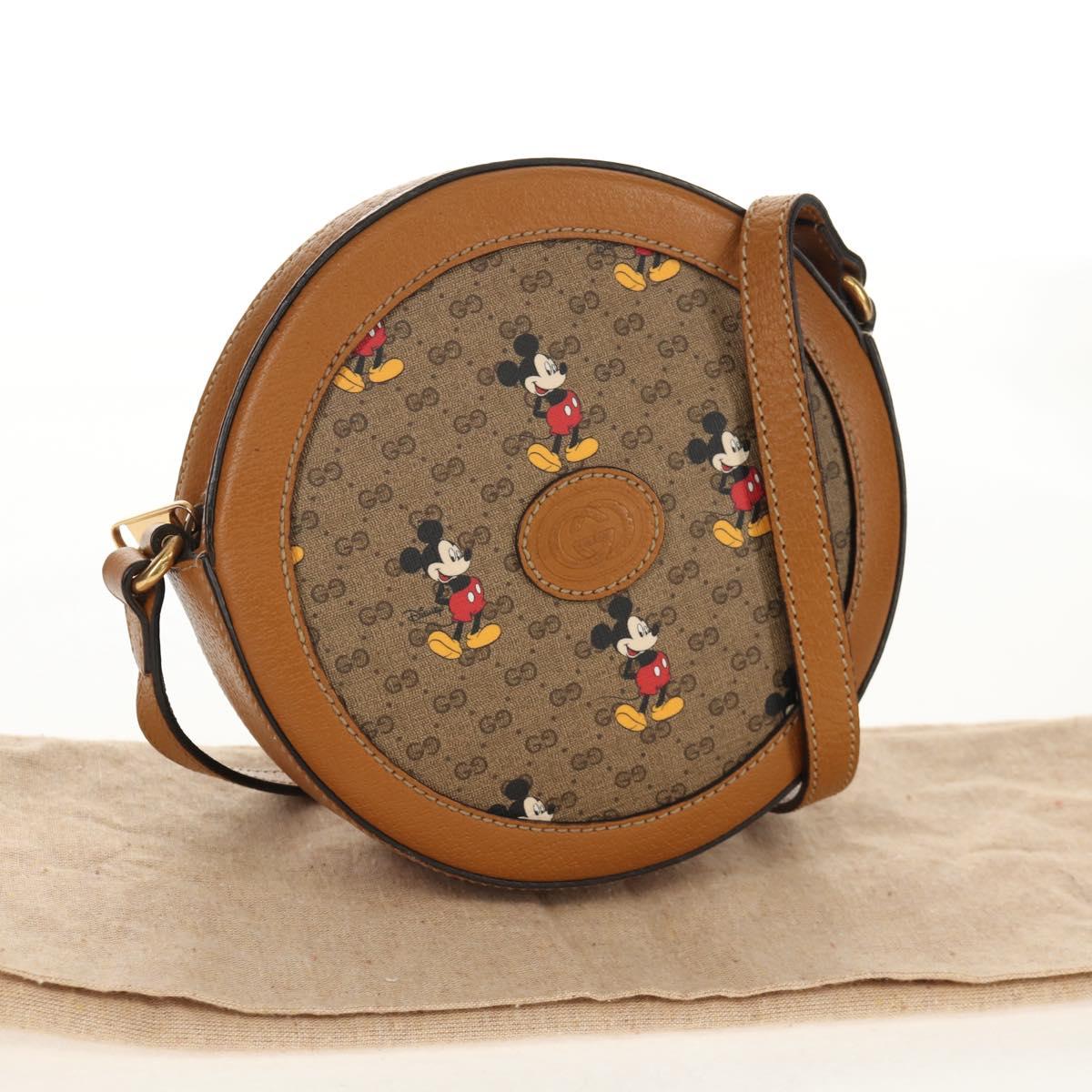 GUCCI Micro GG Supreme Disney Collaboration Bag PVC Beige 603938 Auth mr1612SAM