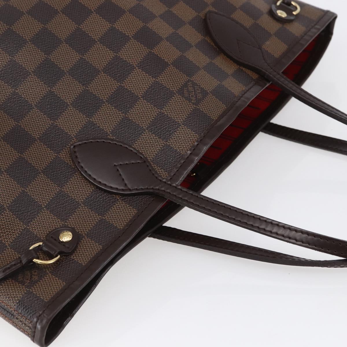 LOUIS VUITTON Damier Ebene Neverfull PM Tote Bag N51109 LV Auth mr1616