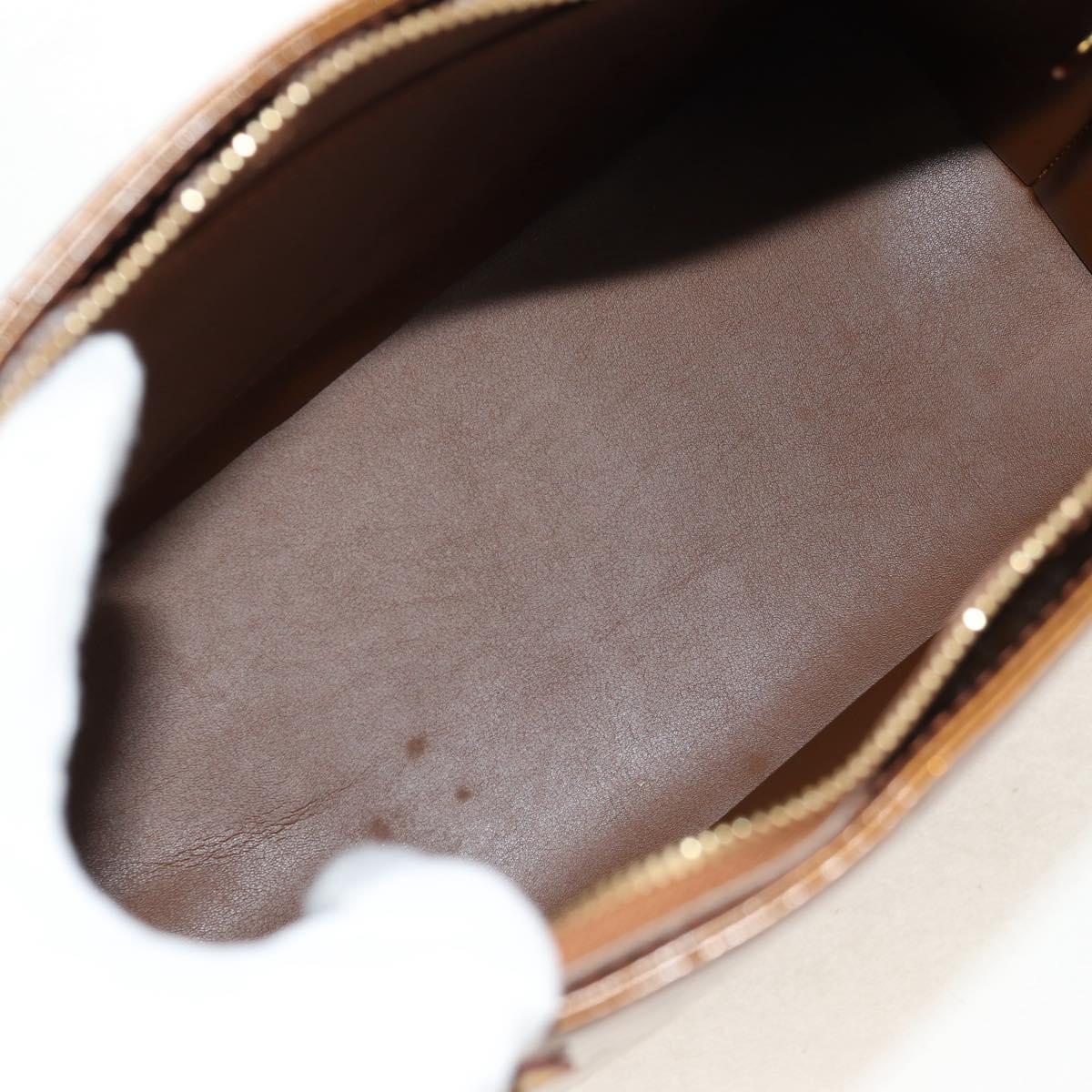 LOUIS VUITTON Monogram Vernis Houston Hand Bag Bronze M91122 LV Auth mr1617V