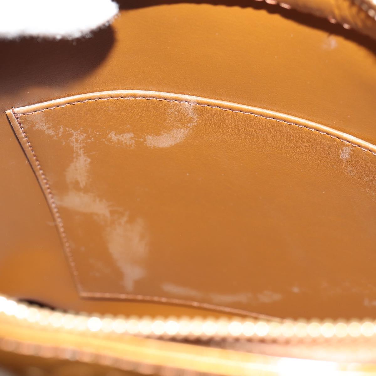 LOUIS VUITTON Monogram Vernis Houston Hand Bag Bronze M91122 LV Auth mr1617V