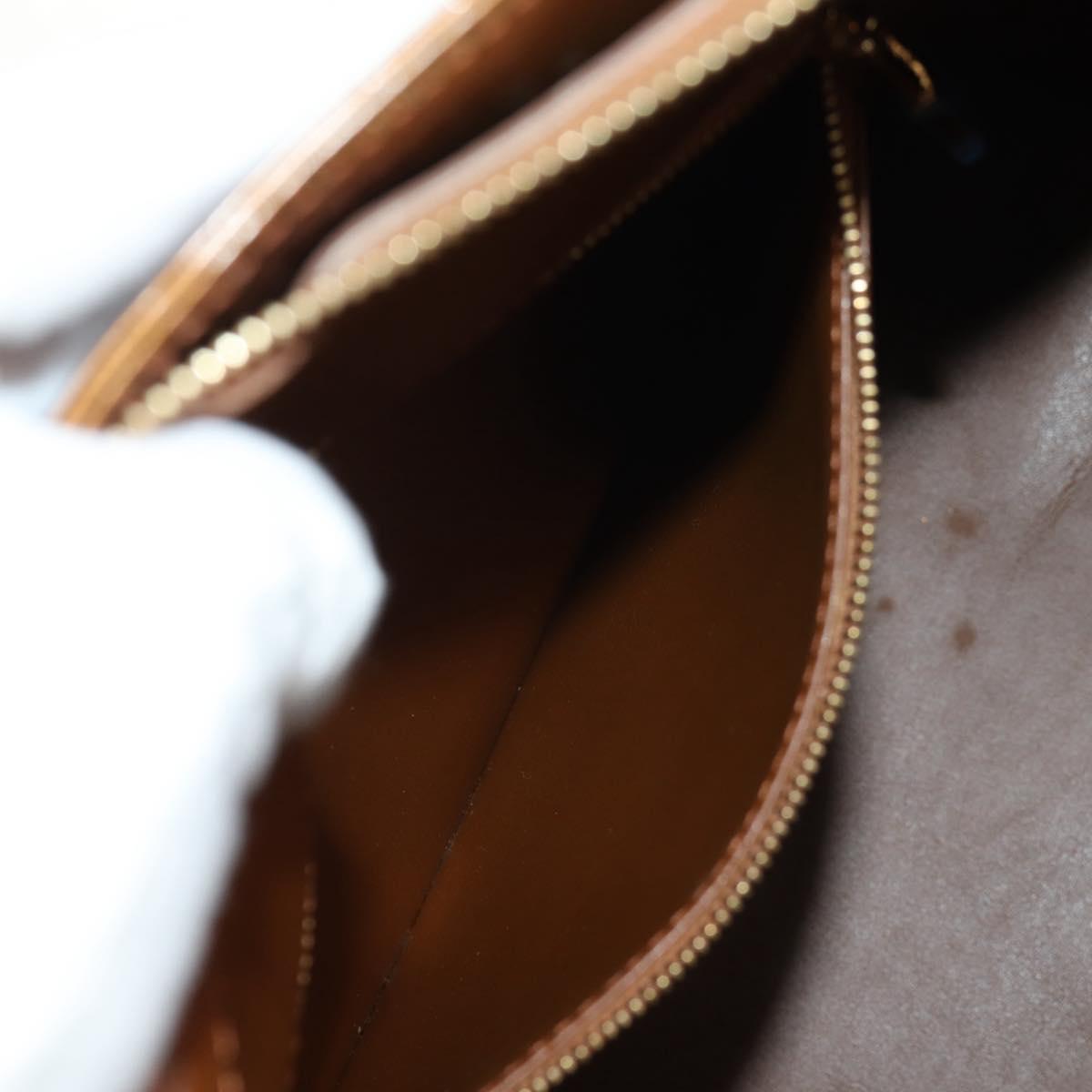 LOUIS VUITTON Monogram Vernis Houston Hand Bag Bronze M91122 LV Auth mr1617V