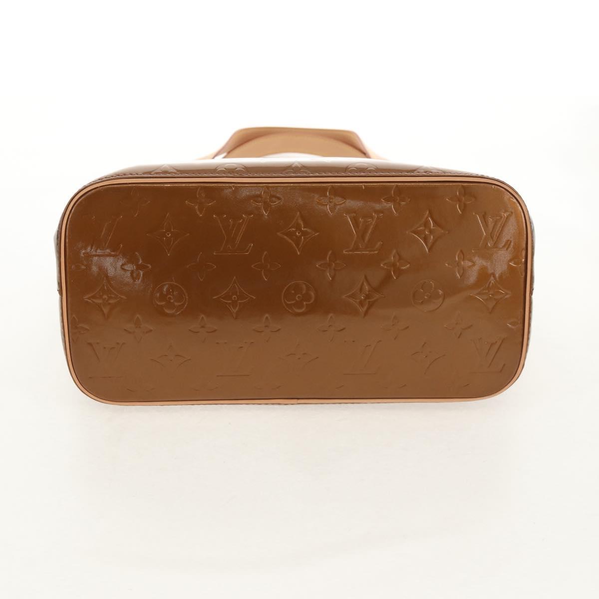 LOUIS VUITTON Monogram Vernis Houston Hand Bag Bronze M91122 LV Auth mr1617V