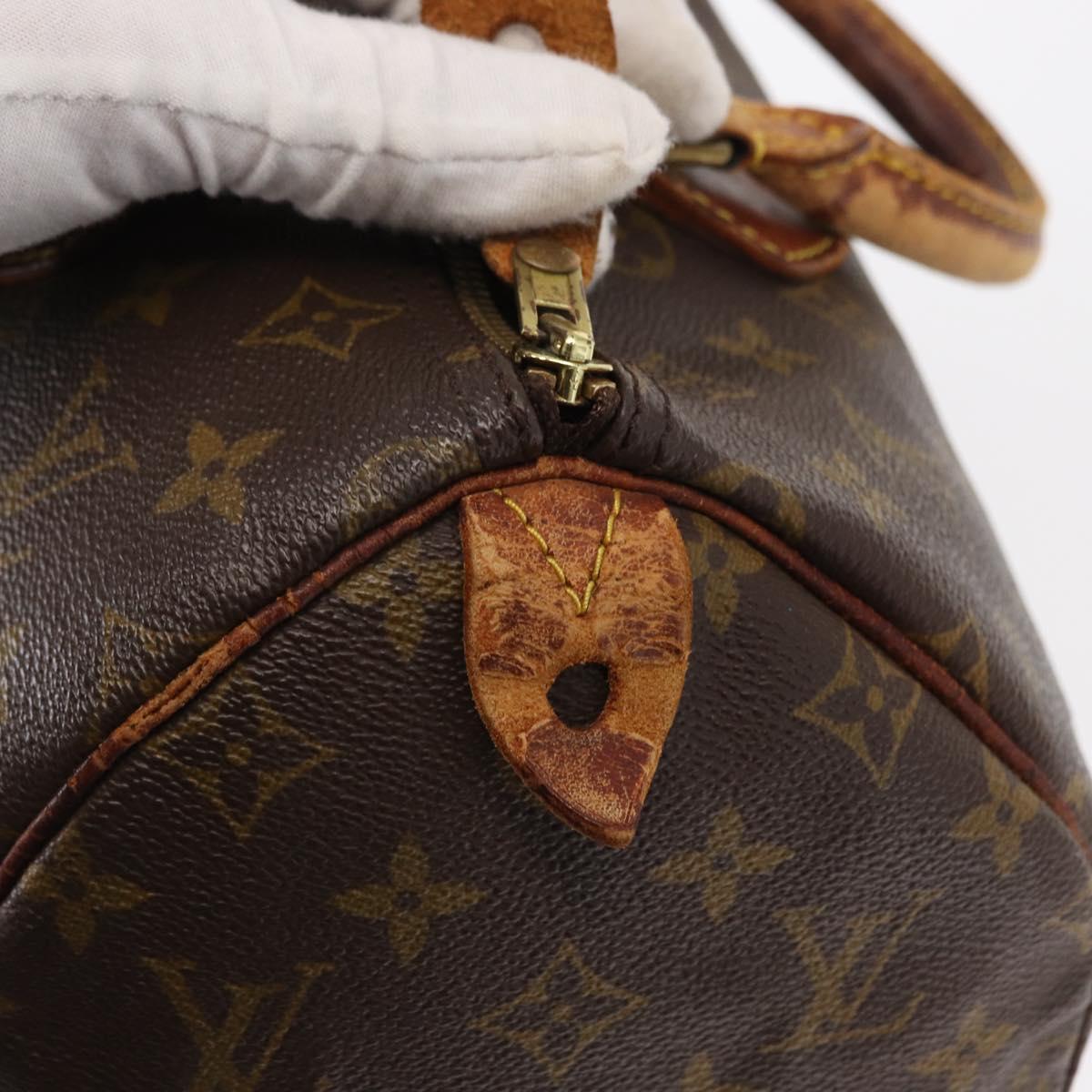 LOUIS VUITTON Monogram Speedy 30 Hand Bag M41526 LV Auth mr1620