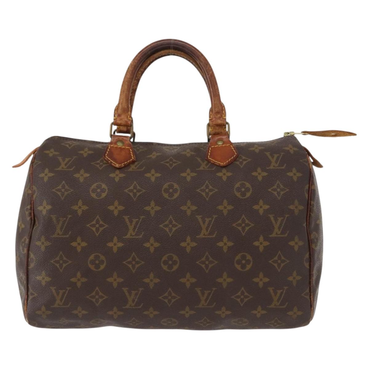 LOUIS VUITTON Monogram Speedy 30 Hand Bag M41526 LV Auth mr1620