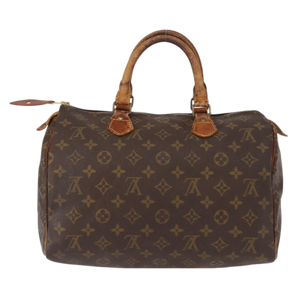 LOUIS VUITTON Monogram Speedy 30 Hand Bag M41526 LV Auth mr1620