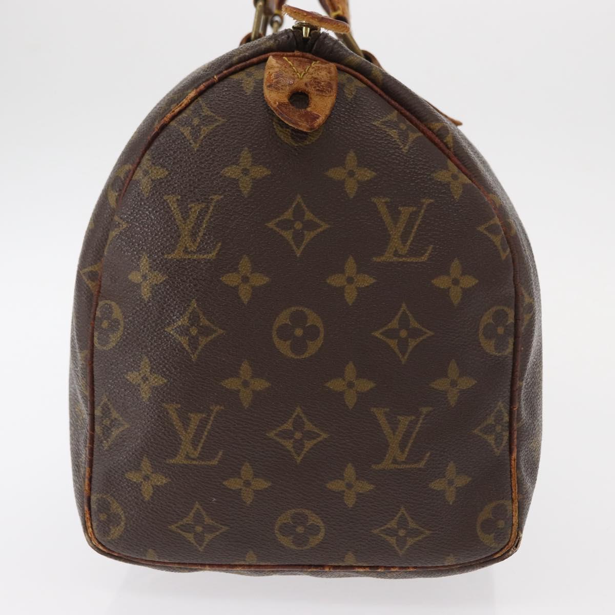 LOUIS VUITTON Monogram Speedy 30 Hand Bag M41526 LV Auth mr1620