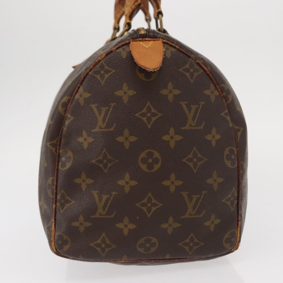 LOUIS VUITTON Monogram Speedy 30 Hand Bag M41526 LV Auth mr1620