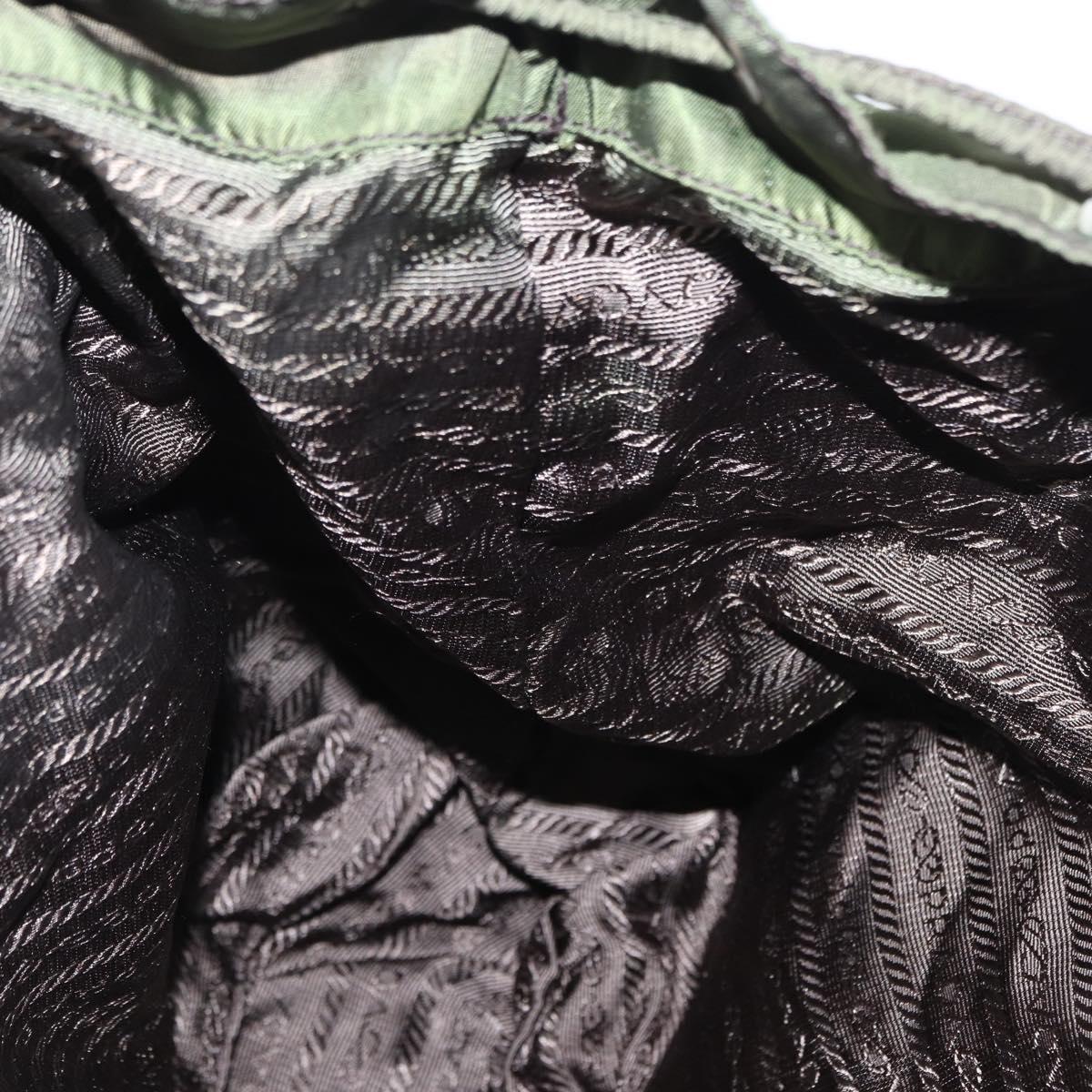 PRADA Backpack Nylon Khaki Silver Auth mr1625