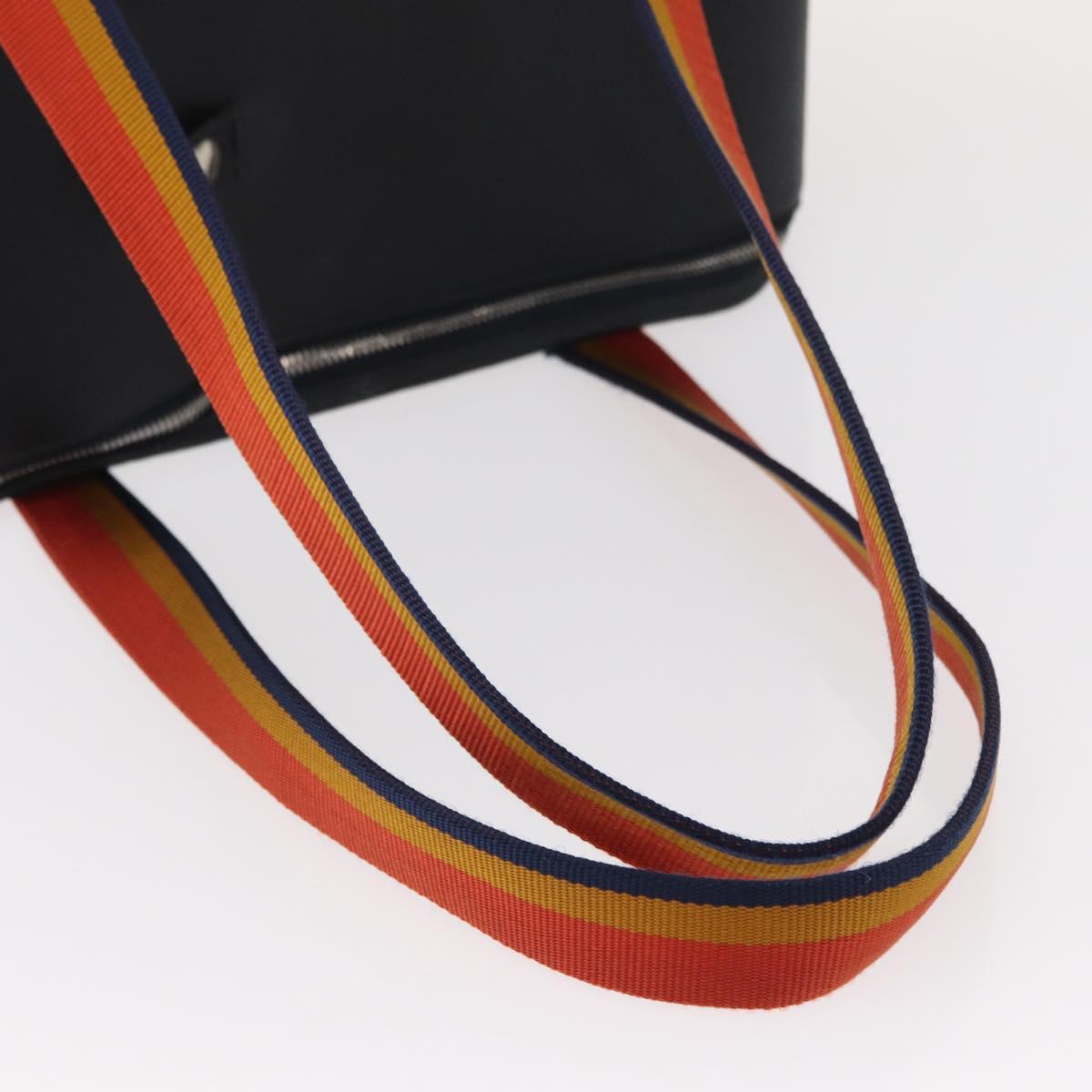 HERMES Pet Carry Bag Canvas Leather Beige Silver Auth mr1626