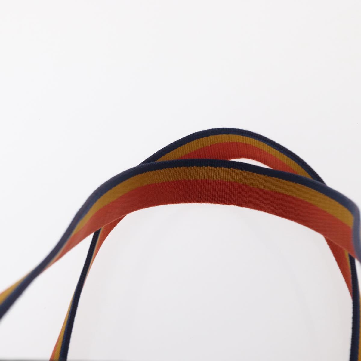 HERMES Pet Carry Bag Canvas Leather Beige Silver Auth mr1626