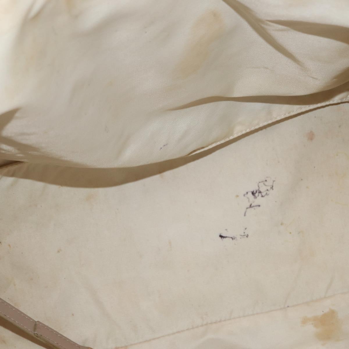 CHANEL New Travel Line Hand Bag Nylon Beige Gold CC Auth mr1630