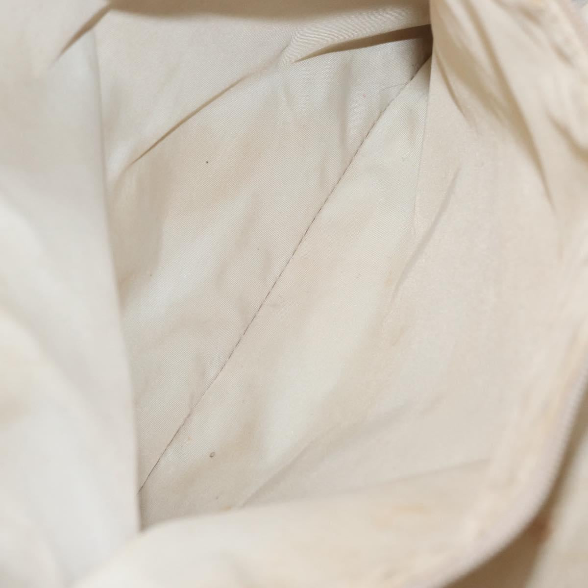 CHANEL New Travel Line Hand Bag Nylon Beige Gold CC Auth mr1630