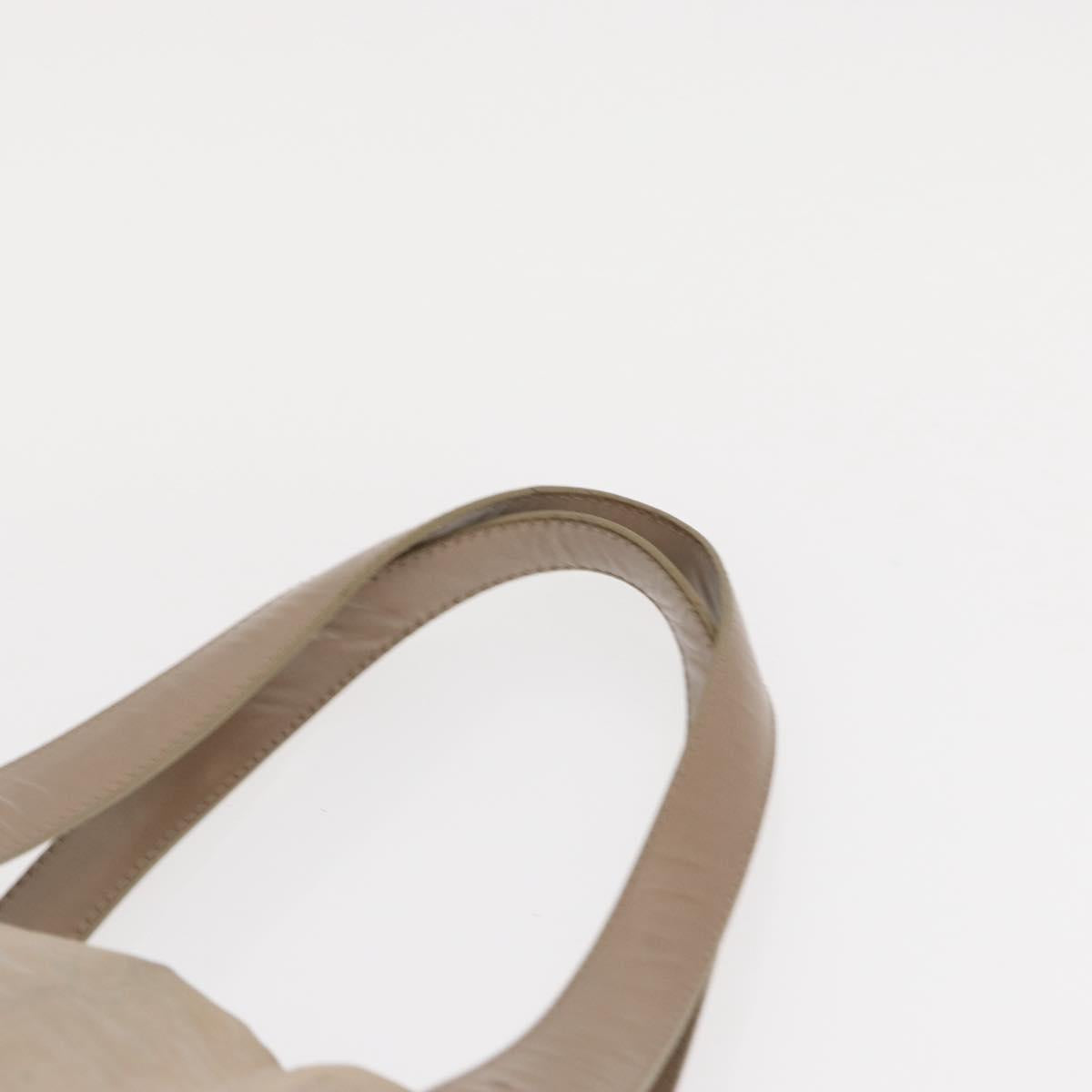 CHANEL New Travel Line Hand Bag Nylon Beige Gold CC Auth mr1630