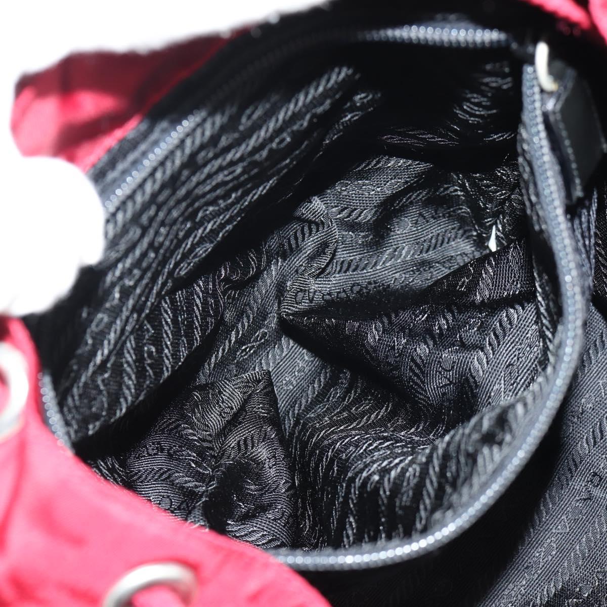 PRADA Backpack Nylon Red Silver Auth mr1633V