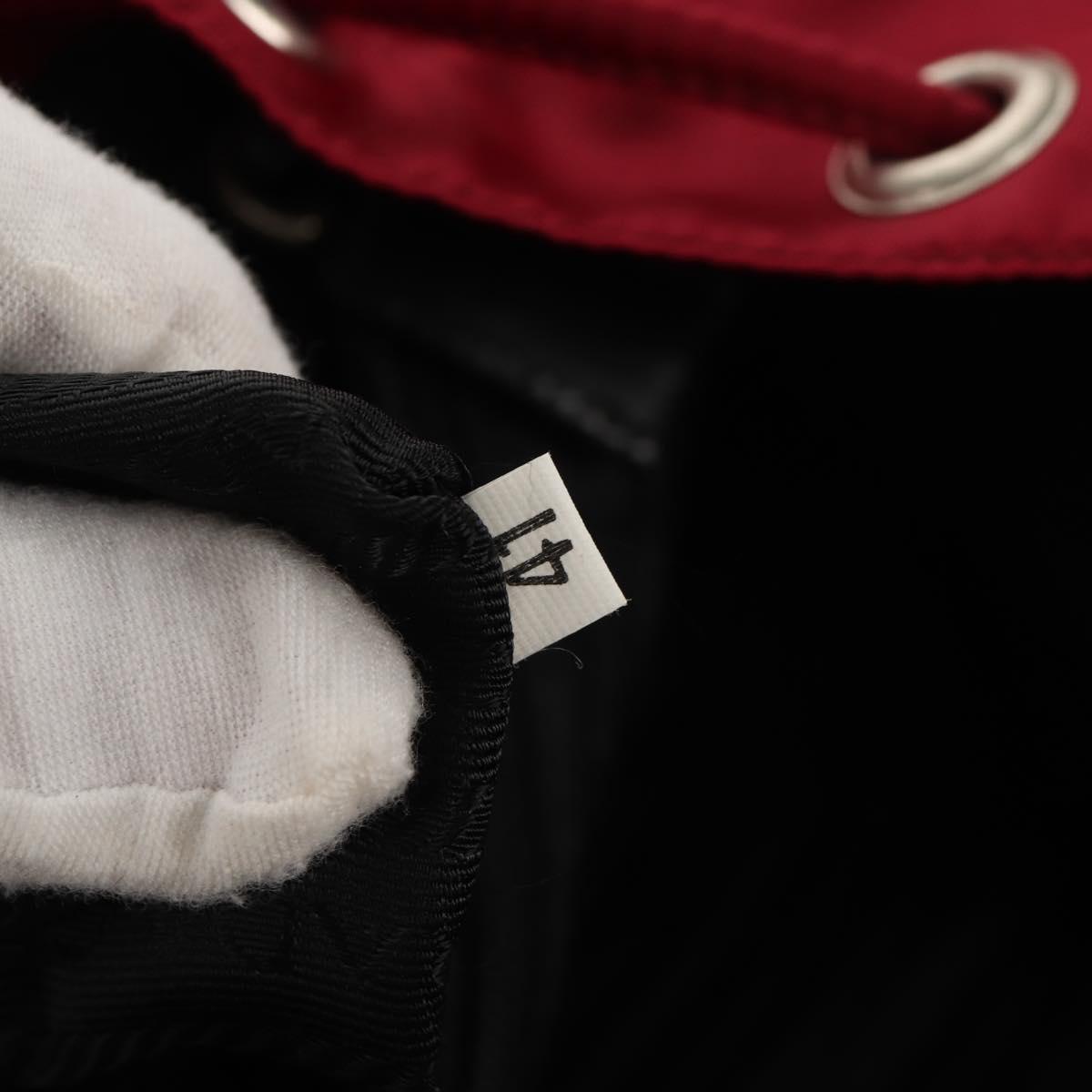 PRADA Backpack Nylon Red Silver Auth mr1633V