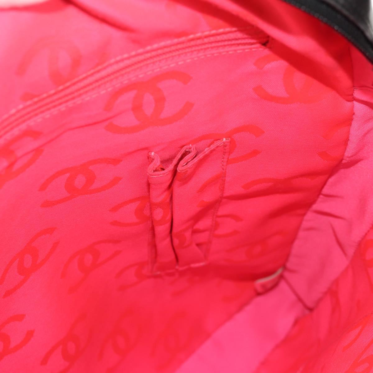 CHANEL Cambon Line Shoulder Bag Leather Black Silver CC Auth mr1637A