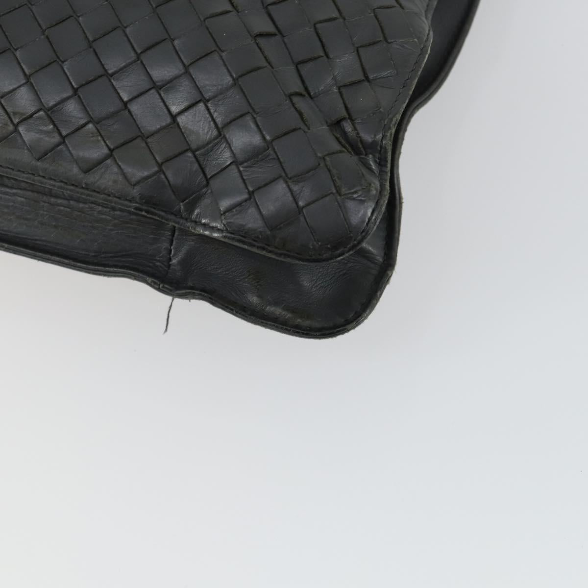 BOTTEGA VENETA INTRECCIATO Hand Bag Leather 2way Gray Auth mr1639