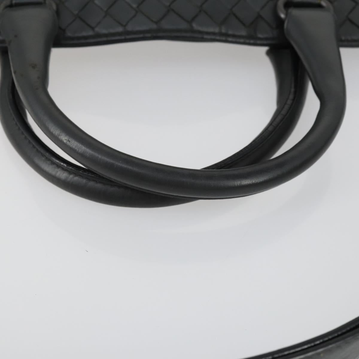 BOTTEGA VENETA INTRECCIATO Hand Bag Leather 2way Gray Auth mr1639