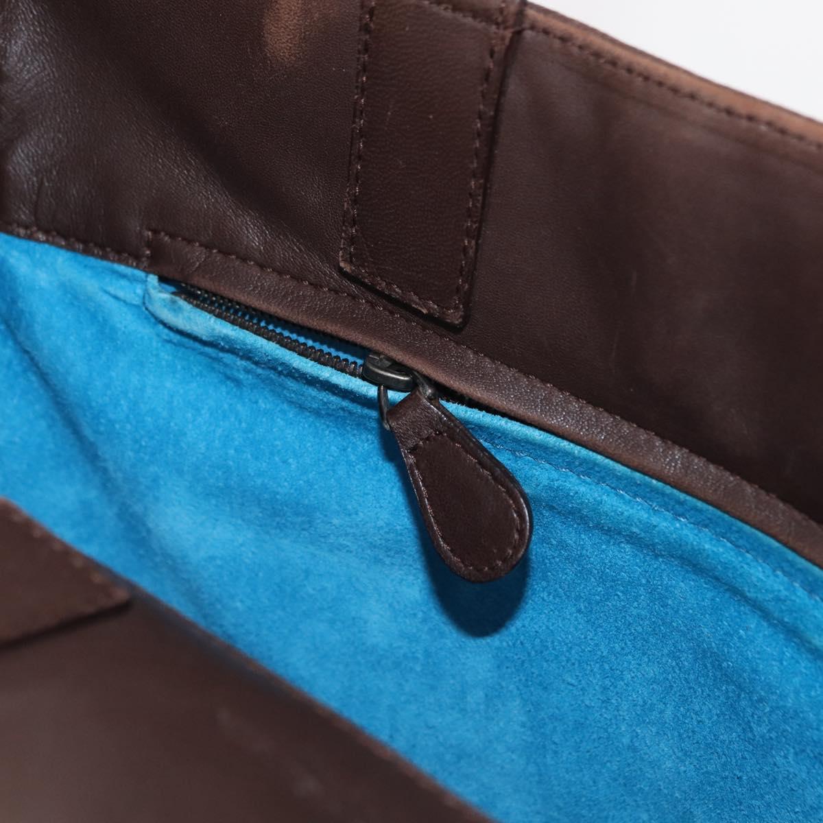 BOTTEGA VENETA INTRECCIATO Tote Bag Leather Brown Auth mr1640