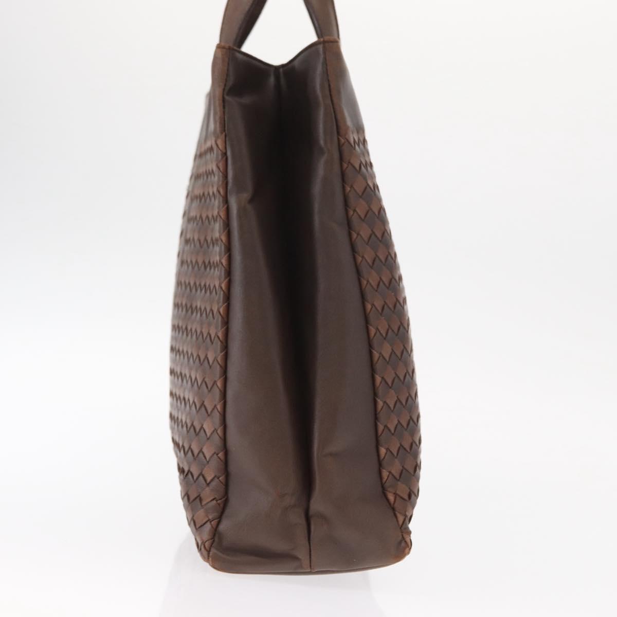 BOTTEGA VENETA INTRECCIATO Tote Bag Leather Brown Auth mr1640
