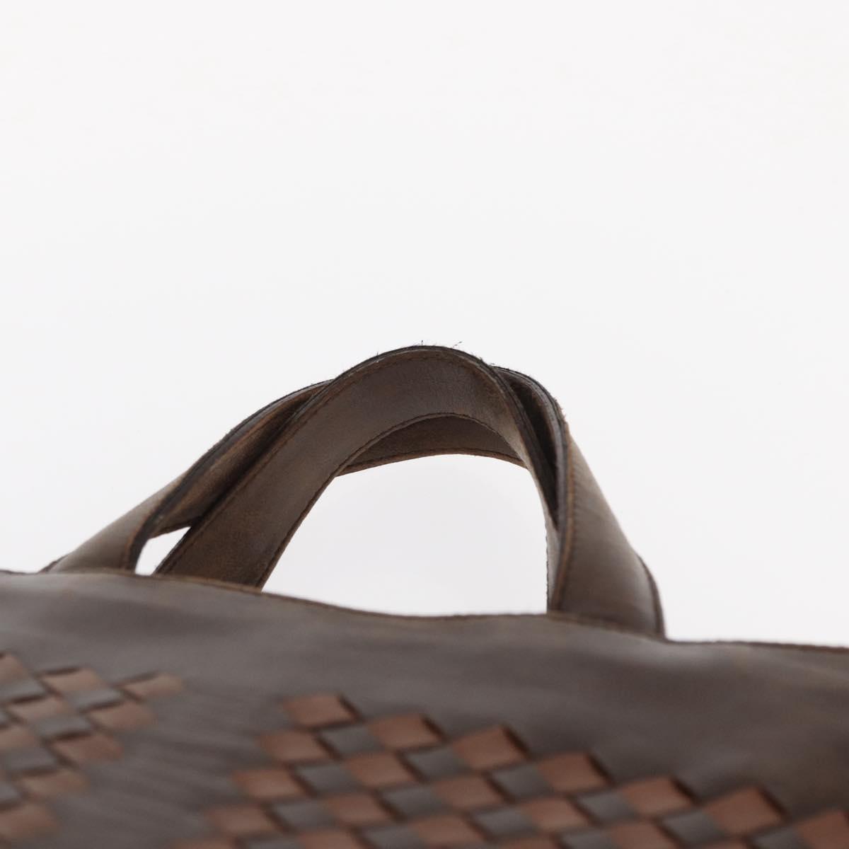 BOTTEGA VENETA INTRECCIATO Tote Bag Leather Brown Auth mr1640