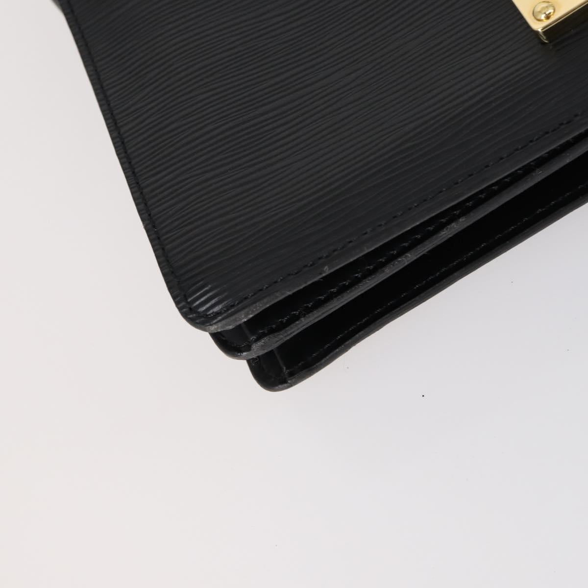 LOUIS VUITTON Epi Biface Clutch Bag Black M52322 LV Auth mr1641
