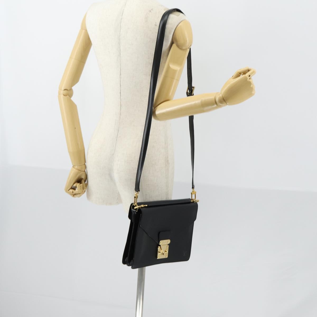 LOUIS VUITTON Epi Biface Clutch Bag Black M52322 LV Auth mr1641