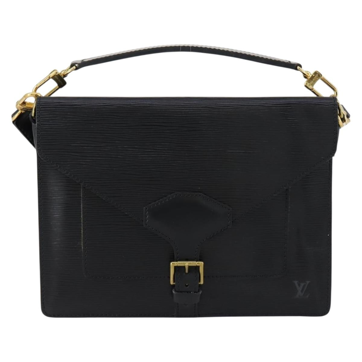 LOUIS VUITTON Epi Biface Clutch Bag Black M52322 LV Auth mr1641